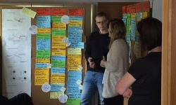 12. In der 1. Dorfwerkstatt in Manderfeld haben die Studenten die Ideen der Bürger nach Themen sortiert und Ansätze für erste kleinere Projekte vorgestellt.